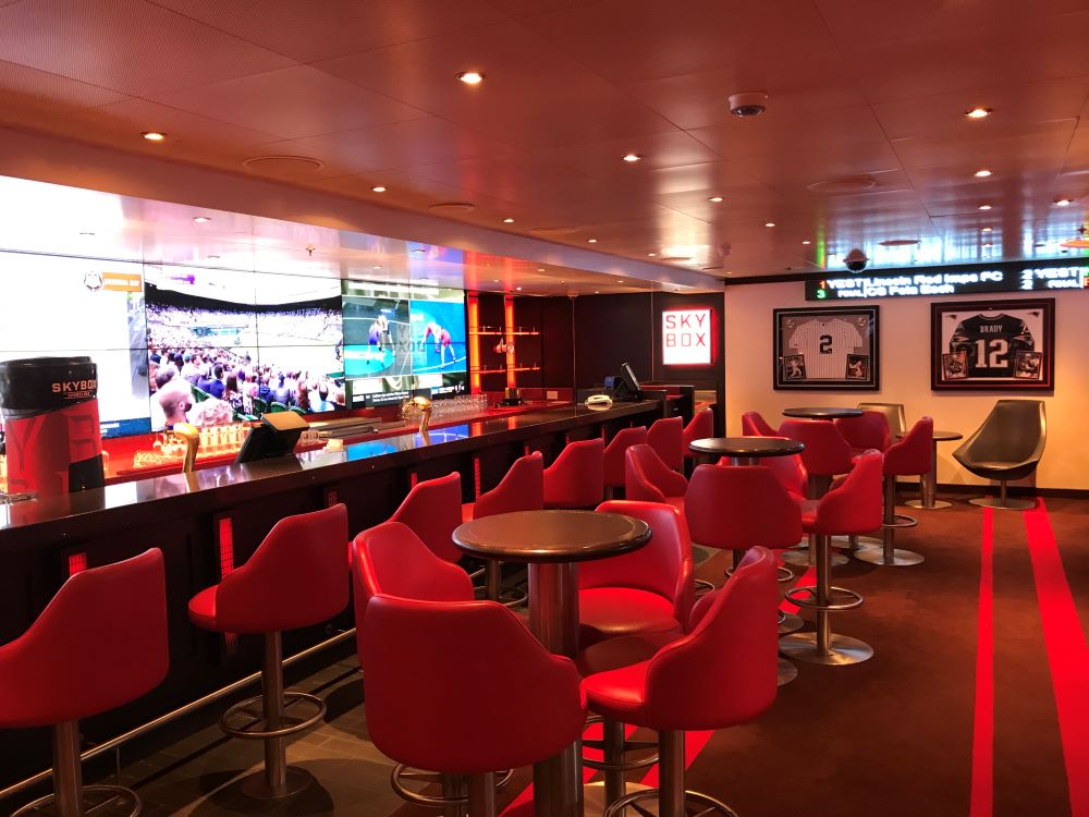 Skybox sports bar on Carnival