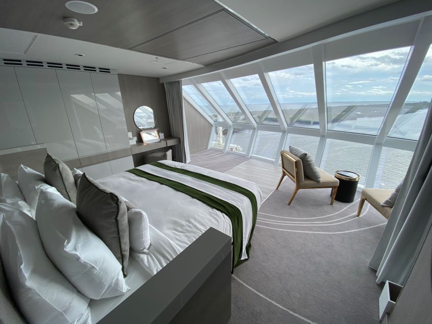 Suite cabin on a cruise ship