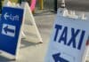 5 Easy Ways to Get to the Los Angeles and Long Beach Cruise Ports Taxi and Lyft sign at Los Angeles airport