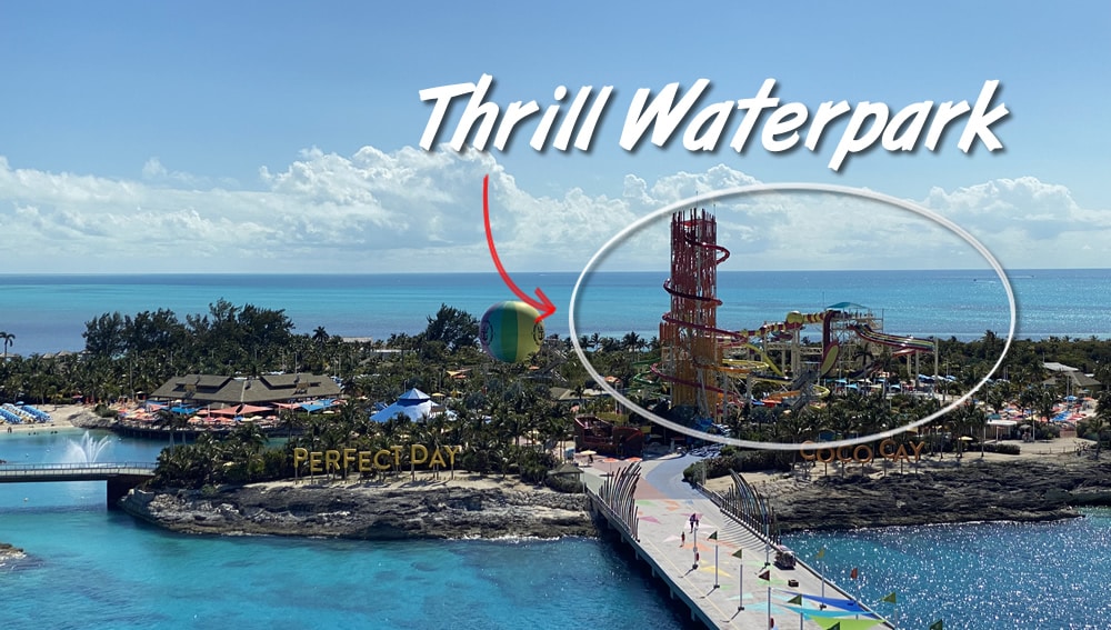 Location of Thrill Waterpark on CocoCay