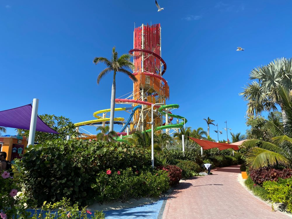 Thrill waterpark blue sky
