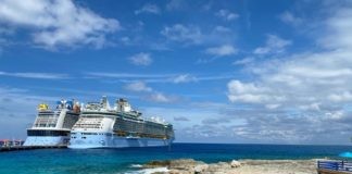 11 Wild Cruise Ship Facts Most People Don’t Know Two ships docked in CocoCay