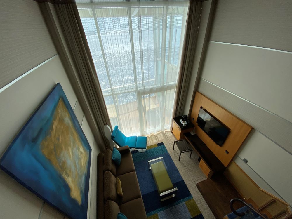 Two-story suite on cruise ship
