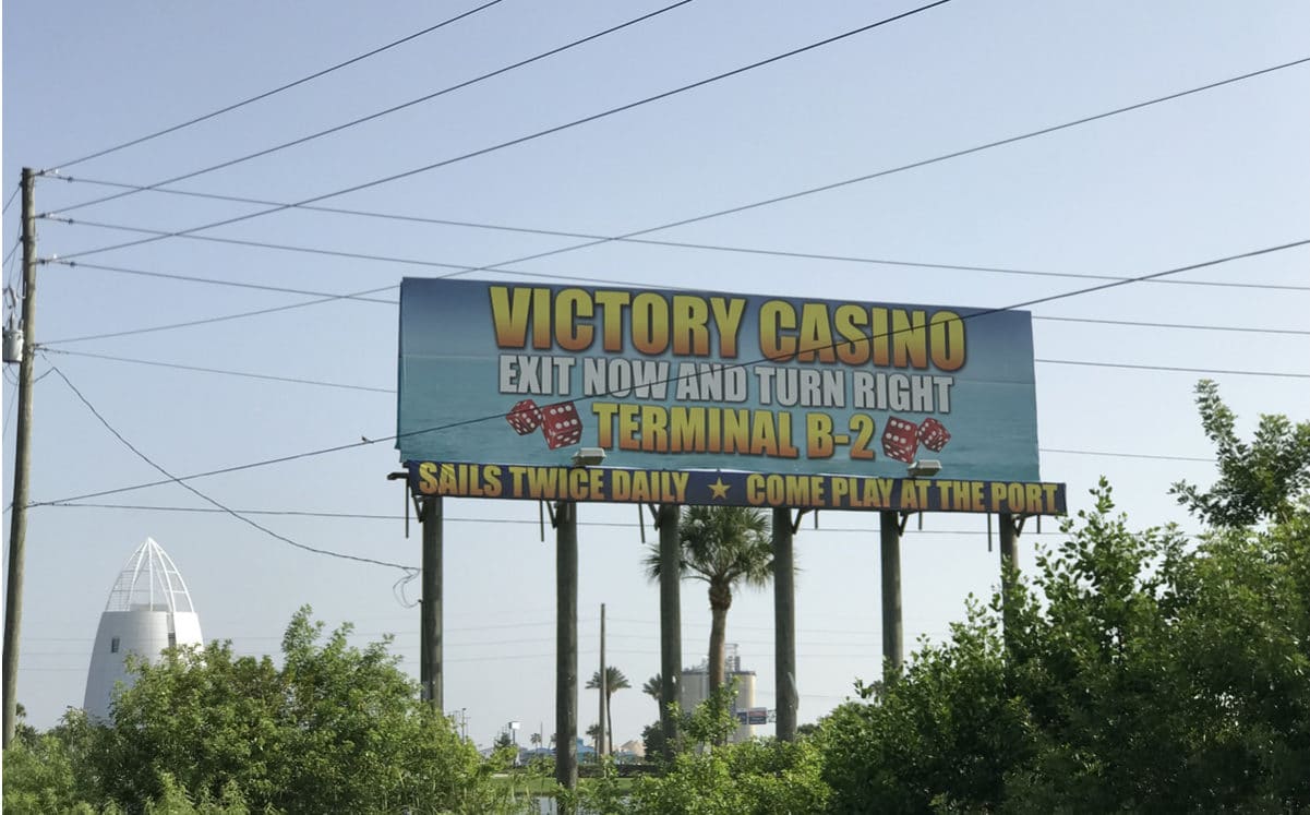 Billboard for Victory Casino Cruise