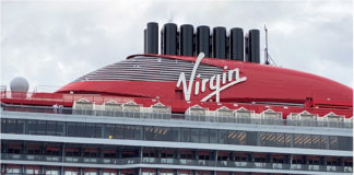 First Cruise Line in the U.S. Drops Testing Requirement to Sail Virgin Voyages ship docked in Miami