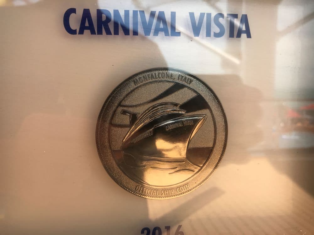 ship's coin on Carnival Vista