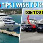 10 Weird Cruise Tips I Wish I Knew Before I Sailed Feature image showing a cruise ship with the text "Weird Tips I Wish I'd Known"