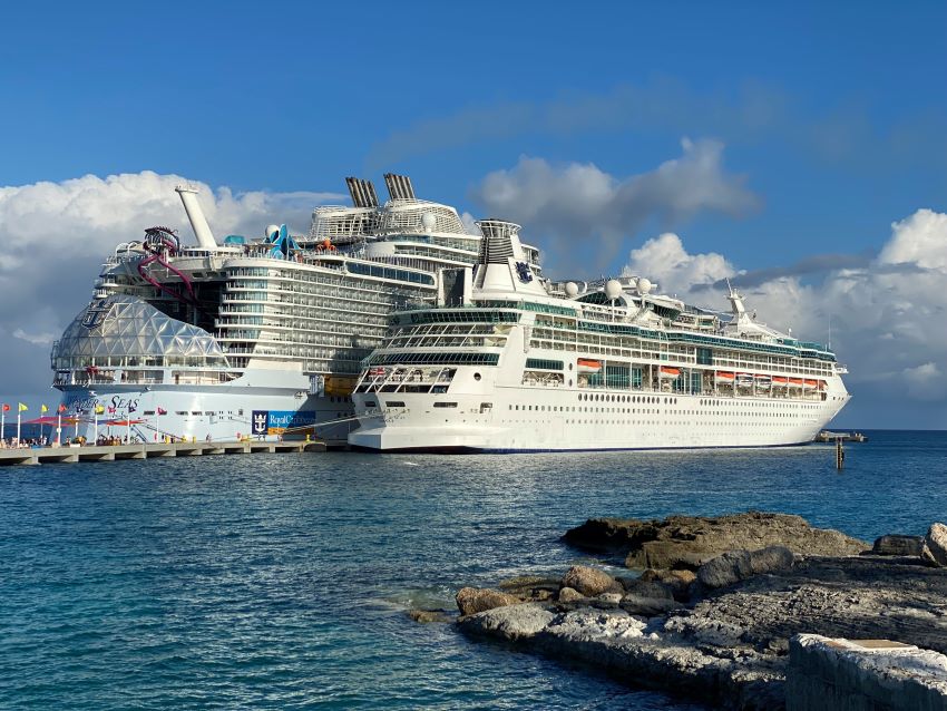 Wonder of the Seas docked at CocoCay.